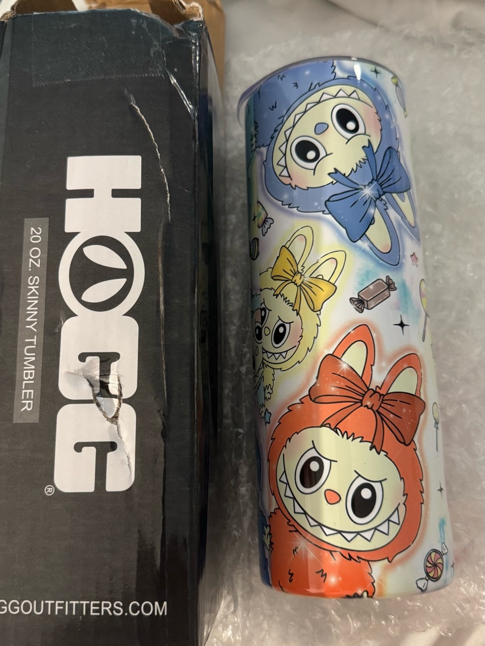HOGG Multicolor Cartoon Labubu Skinny Tumbler - Multicolor